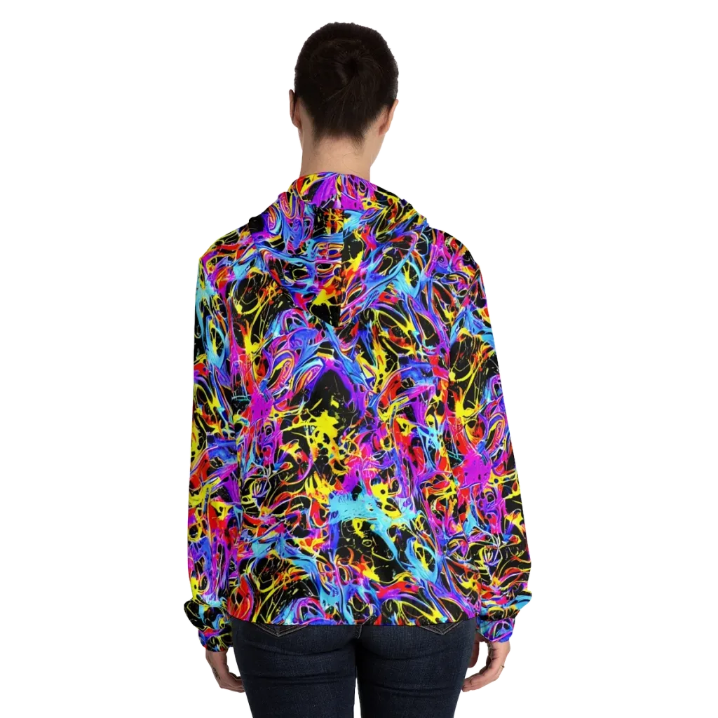 Spectrum Shockwave on Women's Full-Zip Hoodie — Back On Person