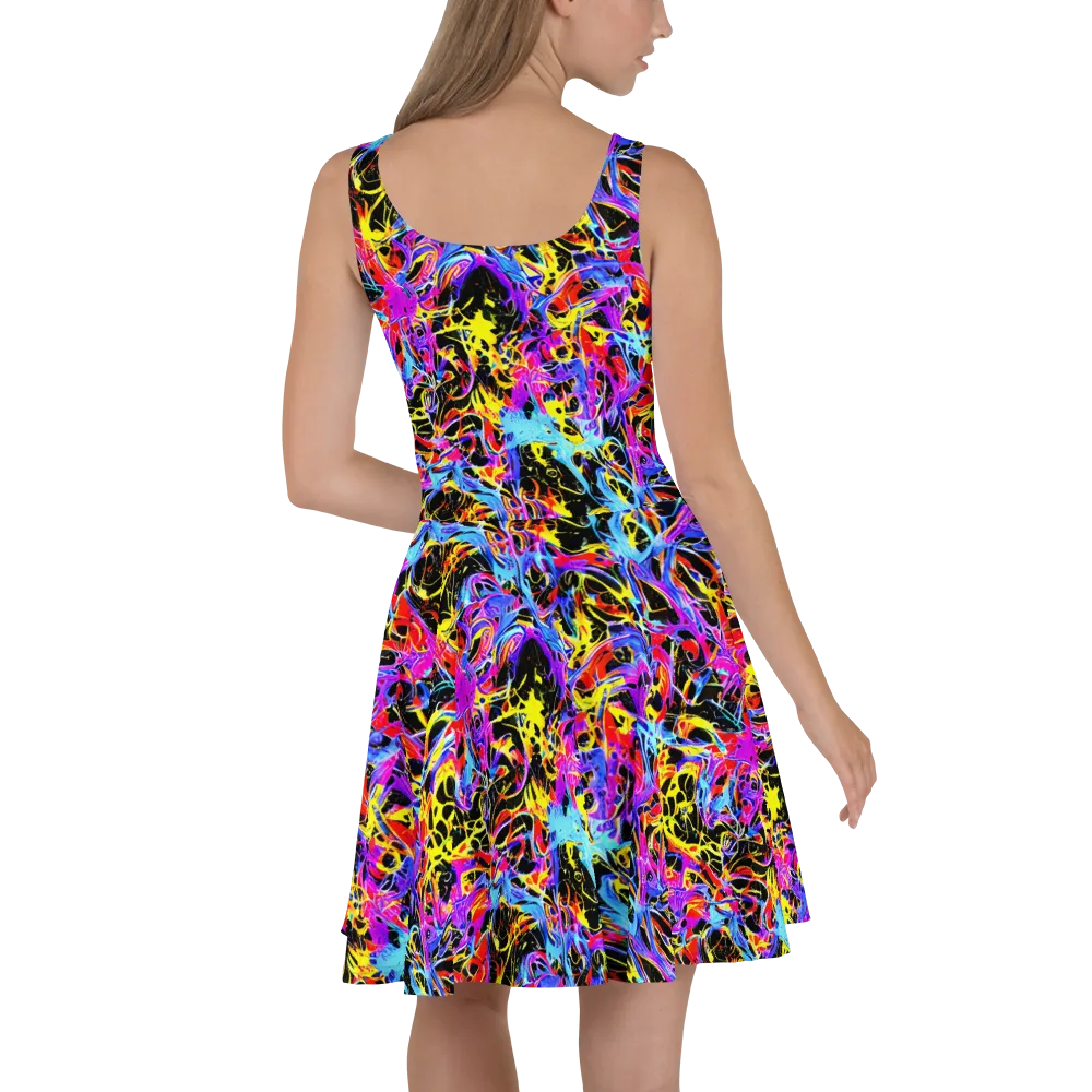 Spectrum Shockwave on Skater Dress — Back