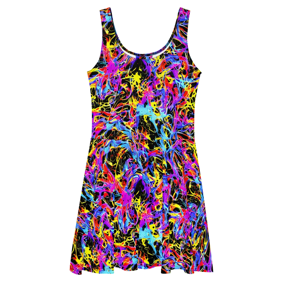 Spectrum Shockwave on Skater Dress — Front