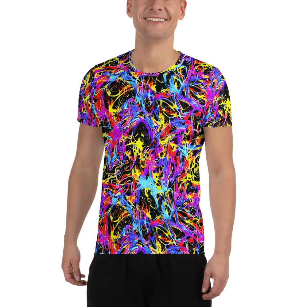 Spectrum Shockwave on Men's Athletic T-Shirt — Front