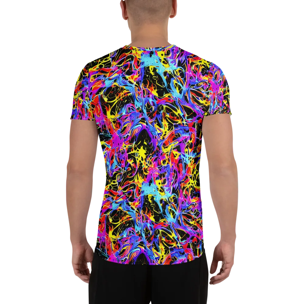 Spectrum Shockwave on Men's Athletic T-Shirt — Back
