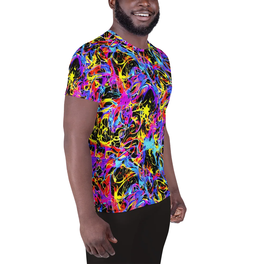 Spectrum Shockwave on Men's Athletic T-Shirt — Right