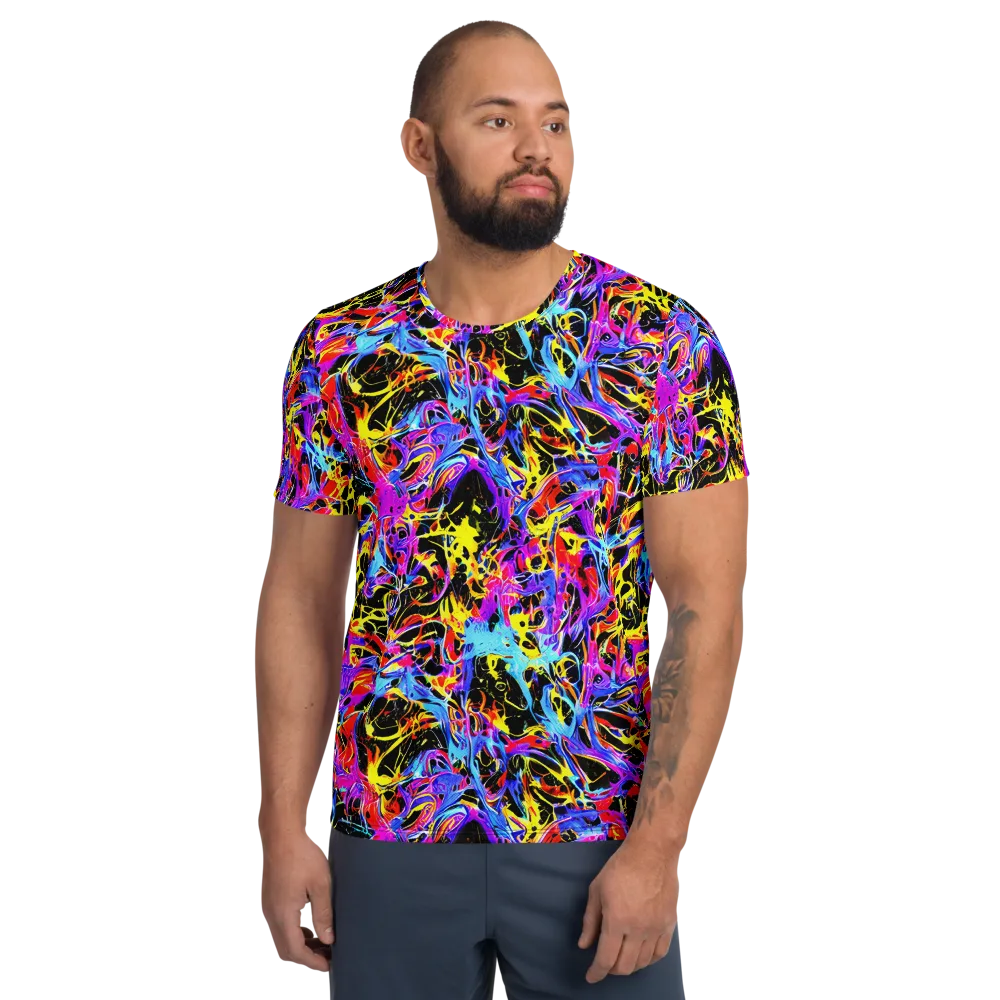 Spectrum Shockwave on Men's Athletic T-Shirt — Front