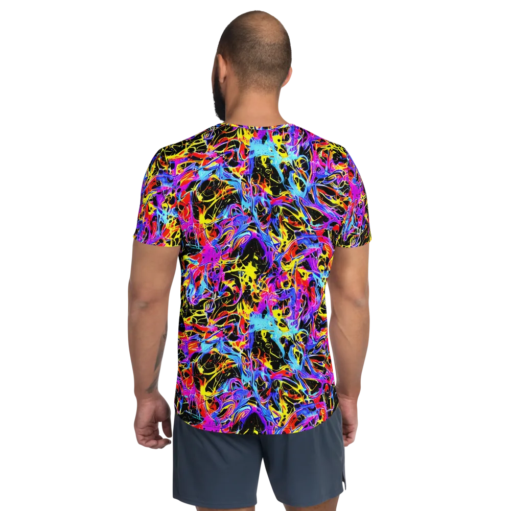 Spectrum Shockwave on Men's Athletic T-Shirt — Back