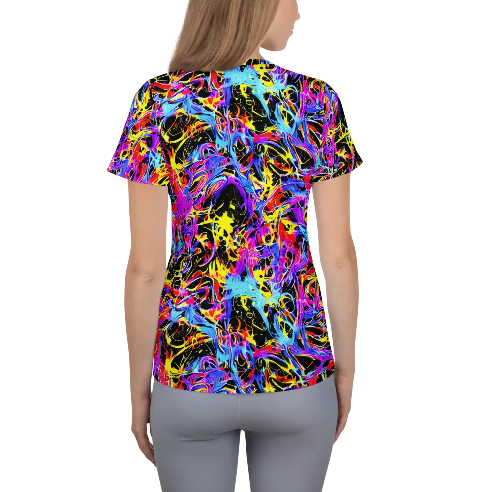 Spectrum Shockwave on Women's Athletic T-Shirt — Back