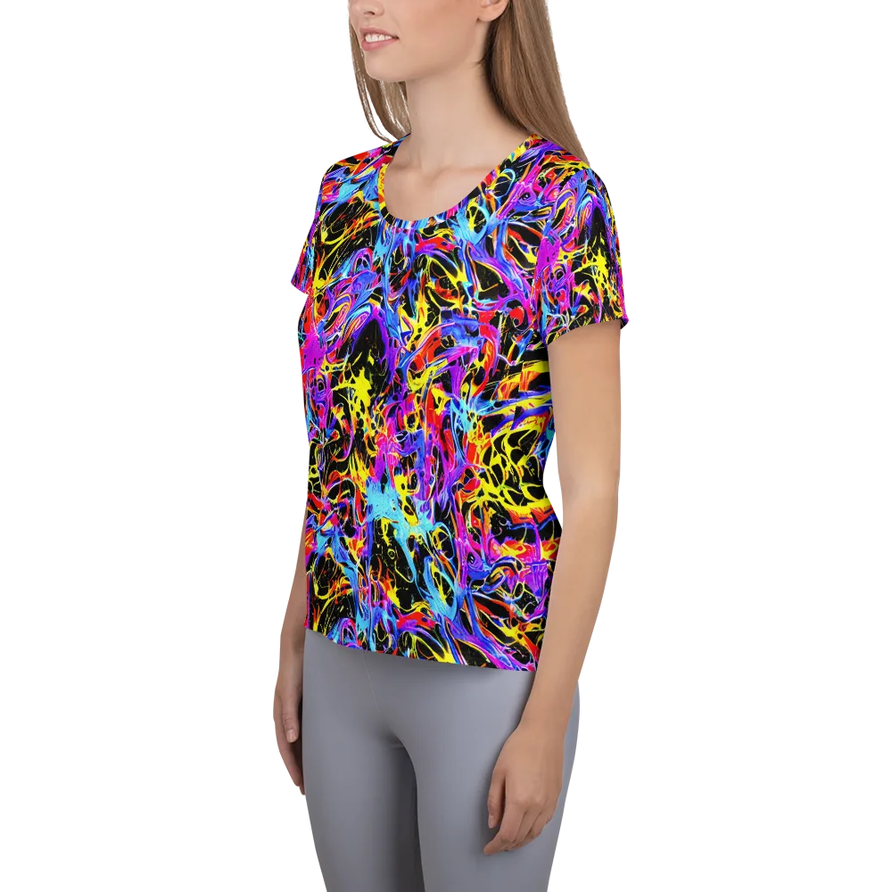 Spectrum Shockwave on Women's Athletic T-Shirt — Left