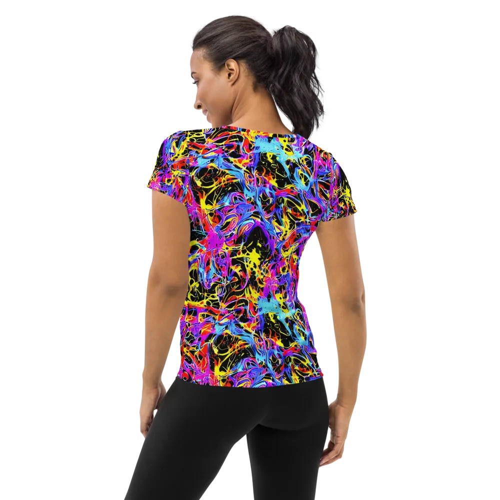 Spectrum Shockwave on Women's Athletic T-Shirt — Back