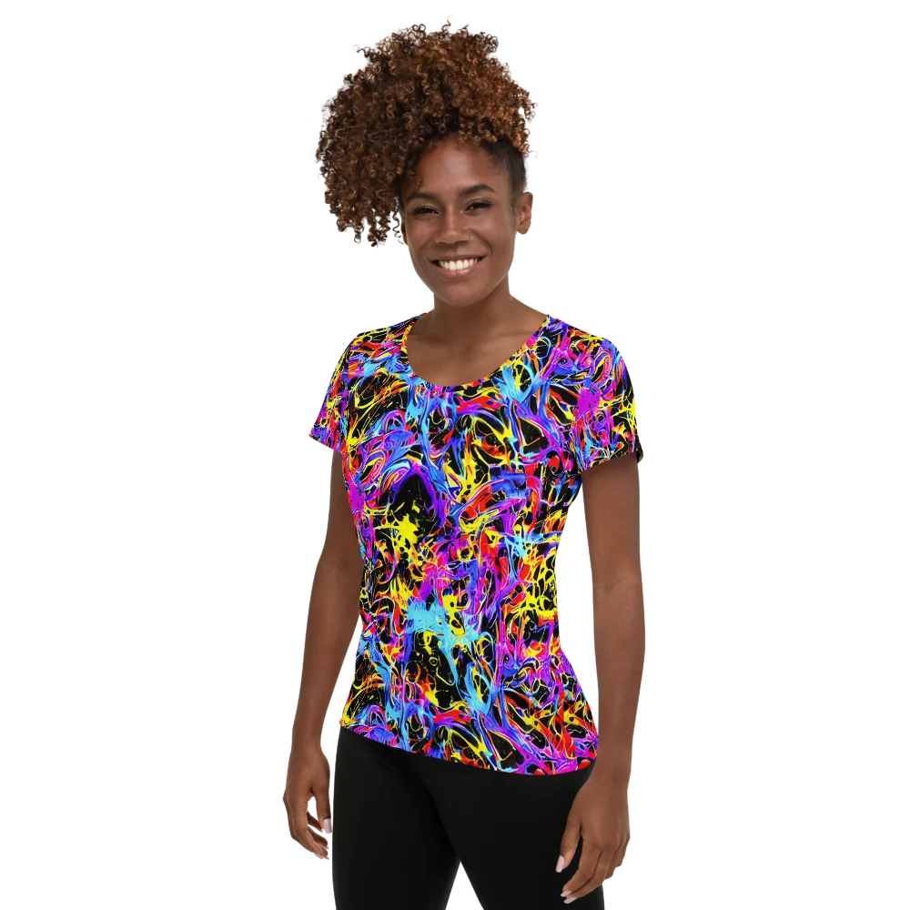 Spectrum Shockwave on Women's Athletic T-Shirt — Left