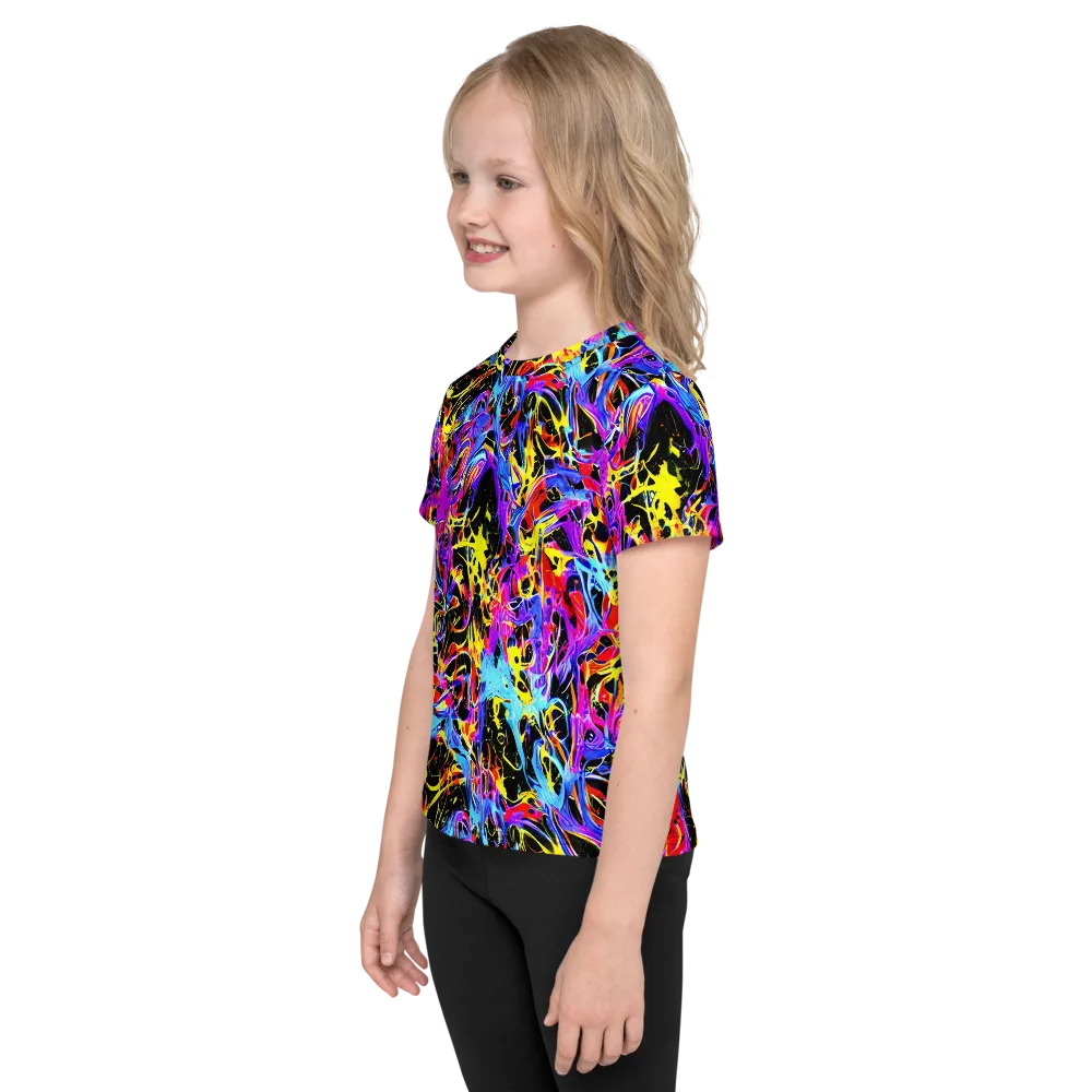 Spectrum Shockwave on Kids Crew Neck T-Shirt — Left