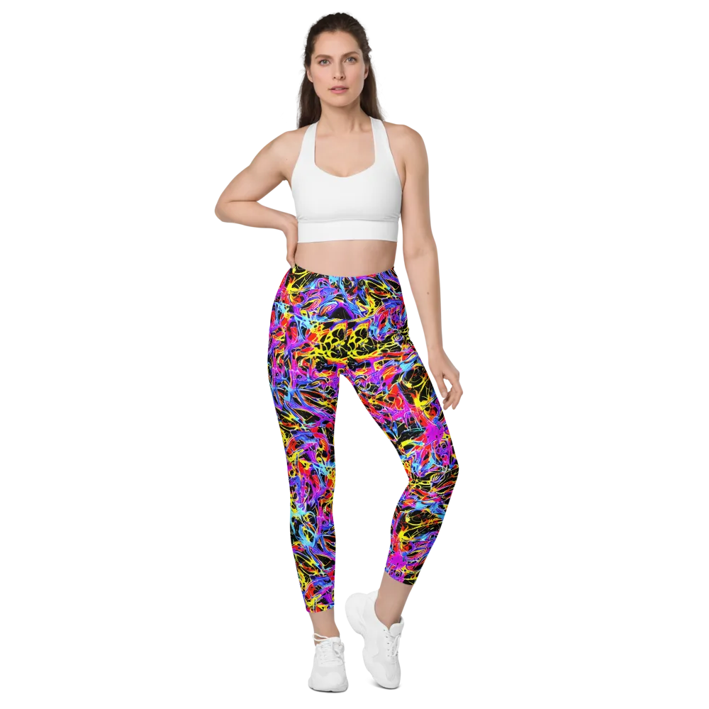 Spectrum Shockwave on Leggings with Pockets — Front