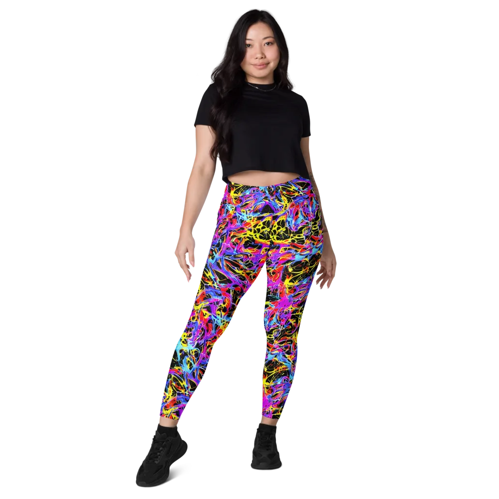 Spectrum Shockwave on Leggings with Pockets — Front