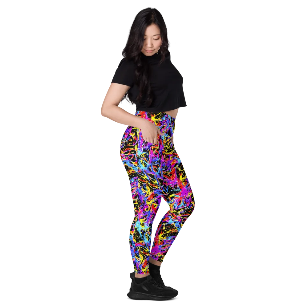 Spectrum Shockwave on Leggings with Pockets — Right