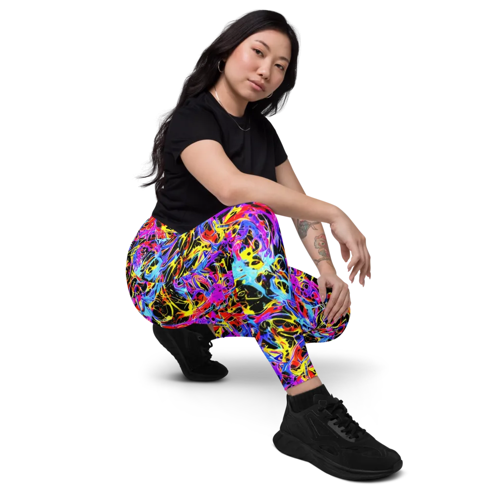 Spectrum Shockwave on Leggings with Pockets — Right Front