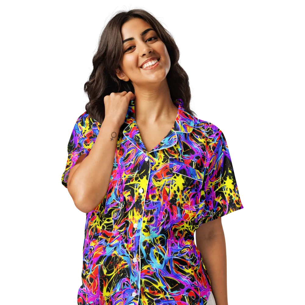 Spectrum Shockwave on Women's Short Sleeve Pajama Top — Front