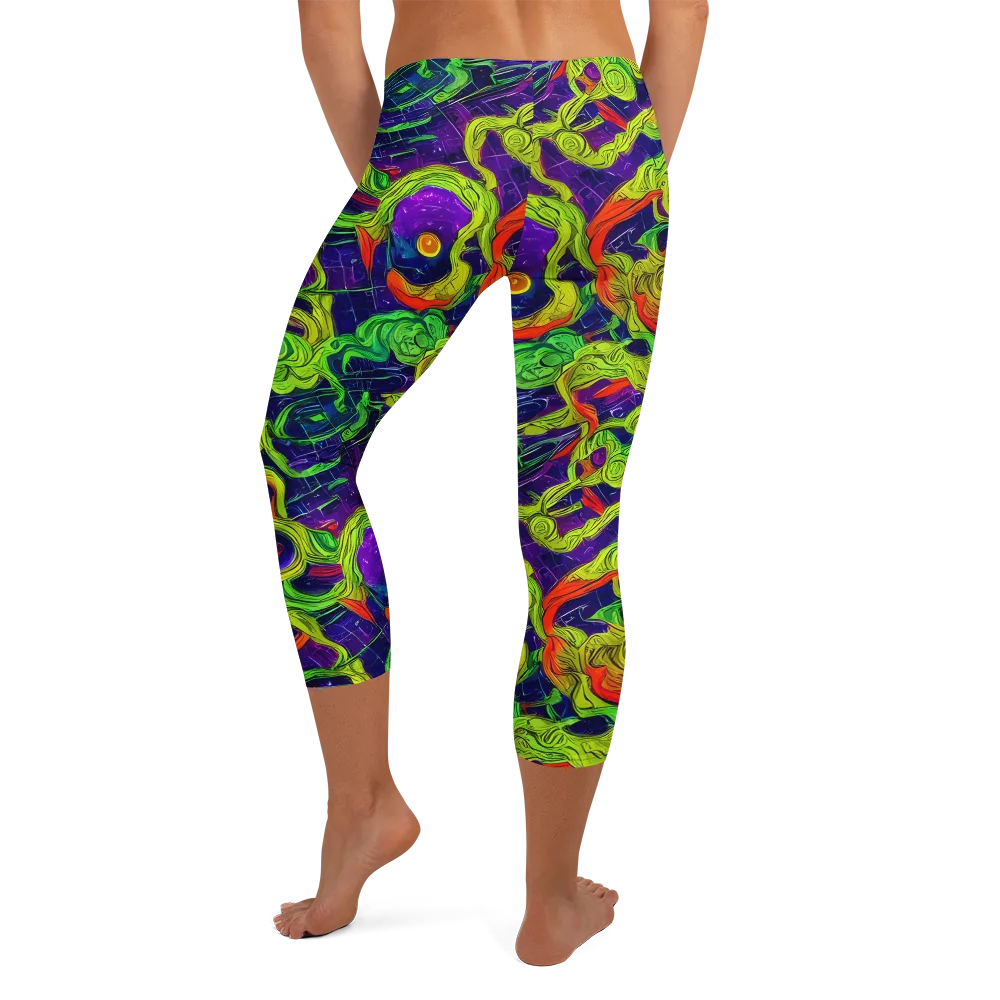 Infinite Arcade on Capri Leggings — Back