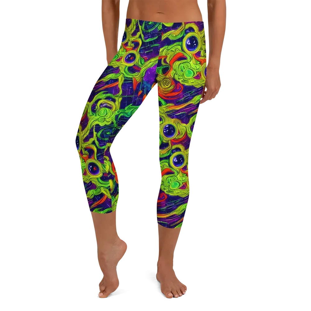 Infinite Arcade on Capri Leggings — Front
