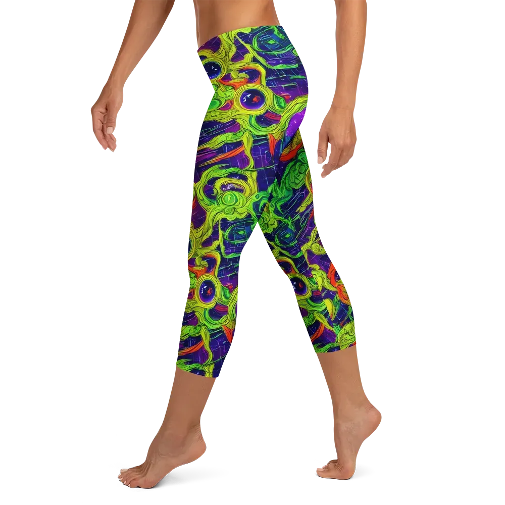 Infinite Arcade on Capri Leggings — Left