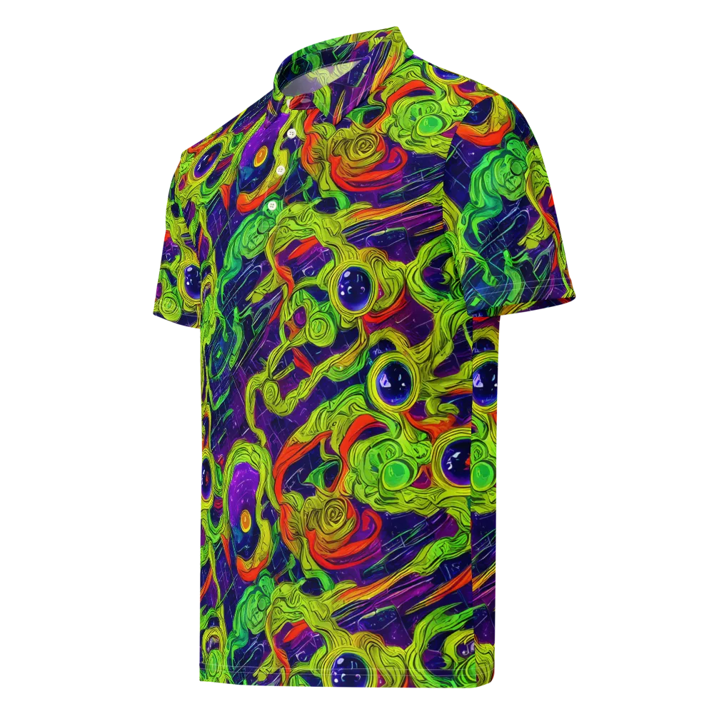 Infinite Arcade on Men's Slim Fit Polo Shirt — Left Front