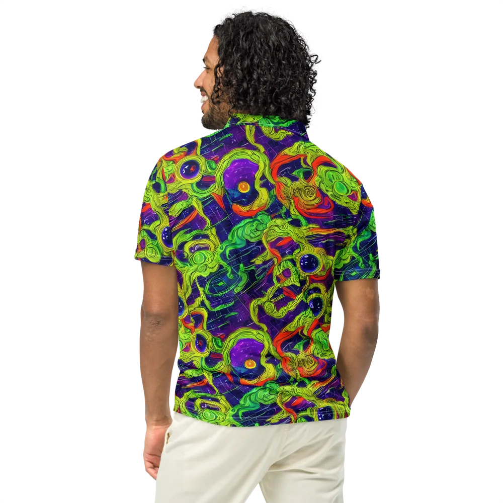 Infinite Arcade on Men's Slim Fit Polo Shirt — Back