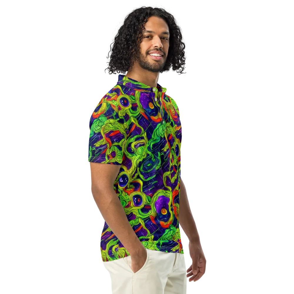 Infinite Arcade on Men's Slim Fit Polo Shirt — Right Front