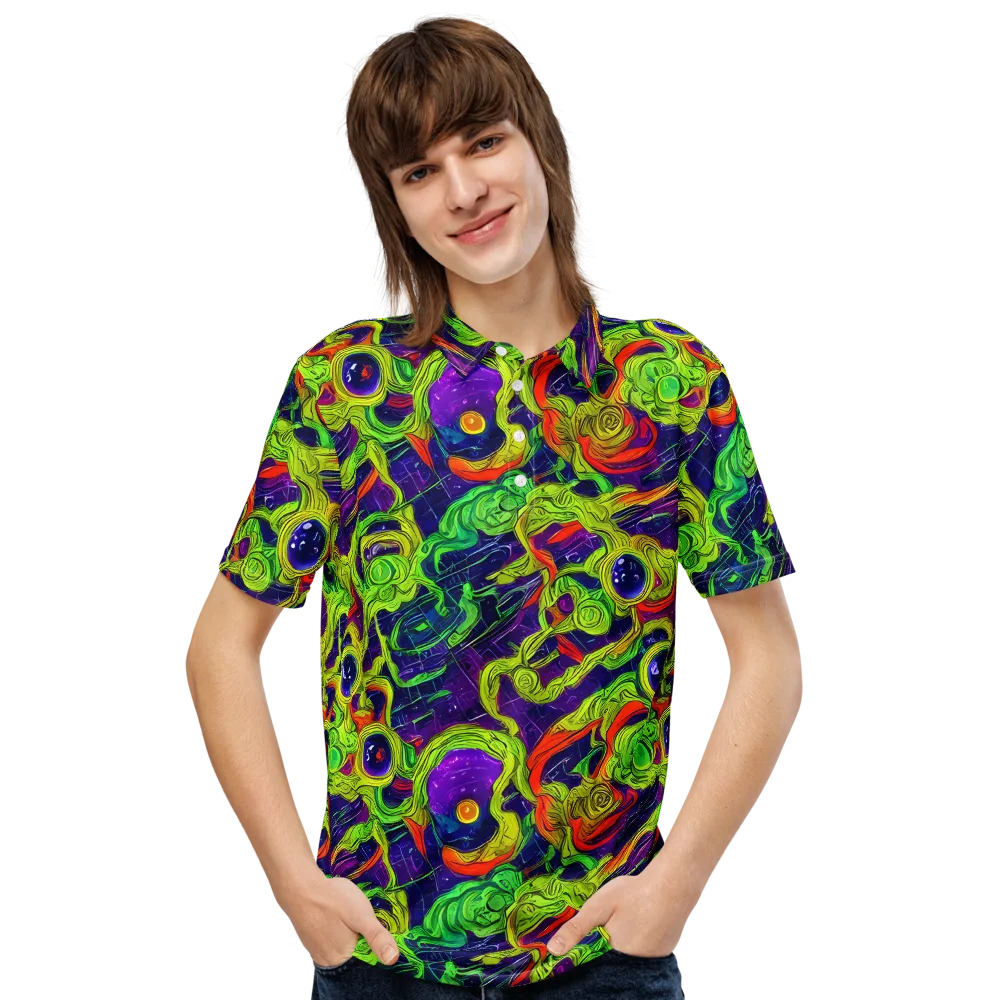 Infinite Arcade on Men's Slim Fit Polo Shirt — Front