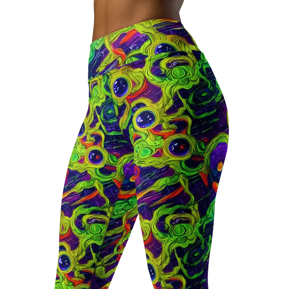 Infinite Arcade on Yoga Leggings — Left Front