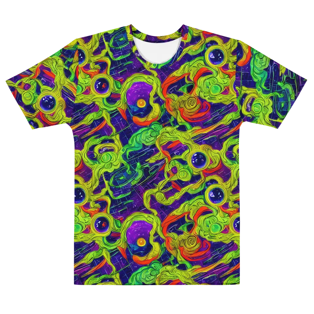 Infinite Arcade on Men's Cotton Crew Neck T-Shirt — Front