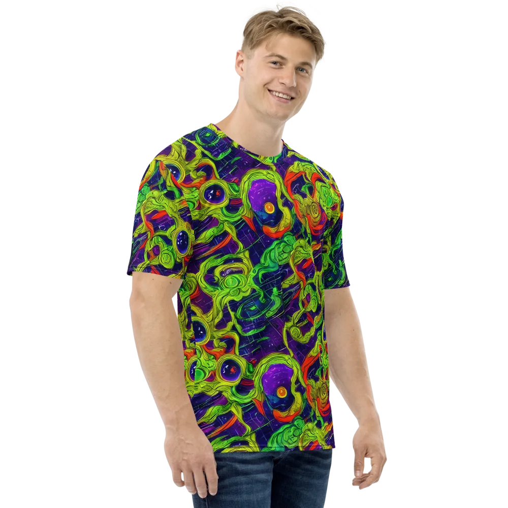 Infinite Arcade on Men's Crew Neck T-Shirt — Right