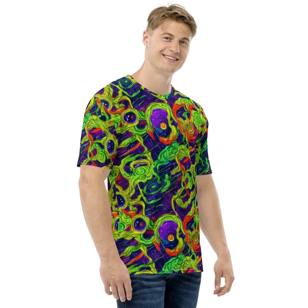 Infinite Arcade on Men's Crew Neck T-Shirt — Right