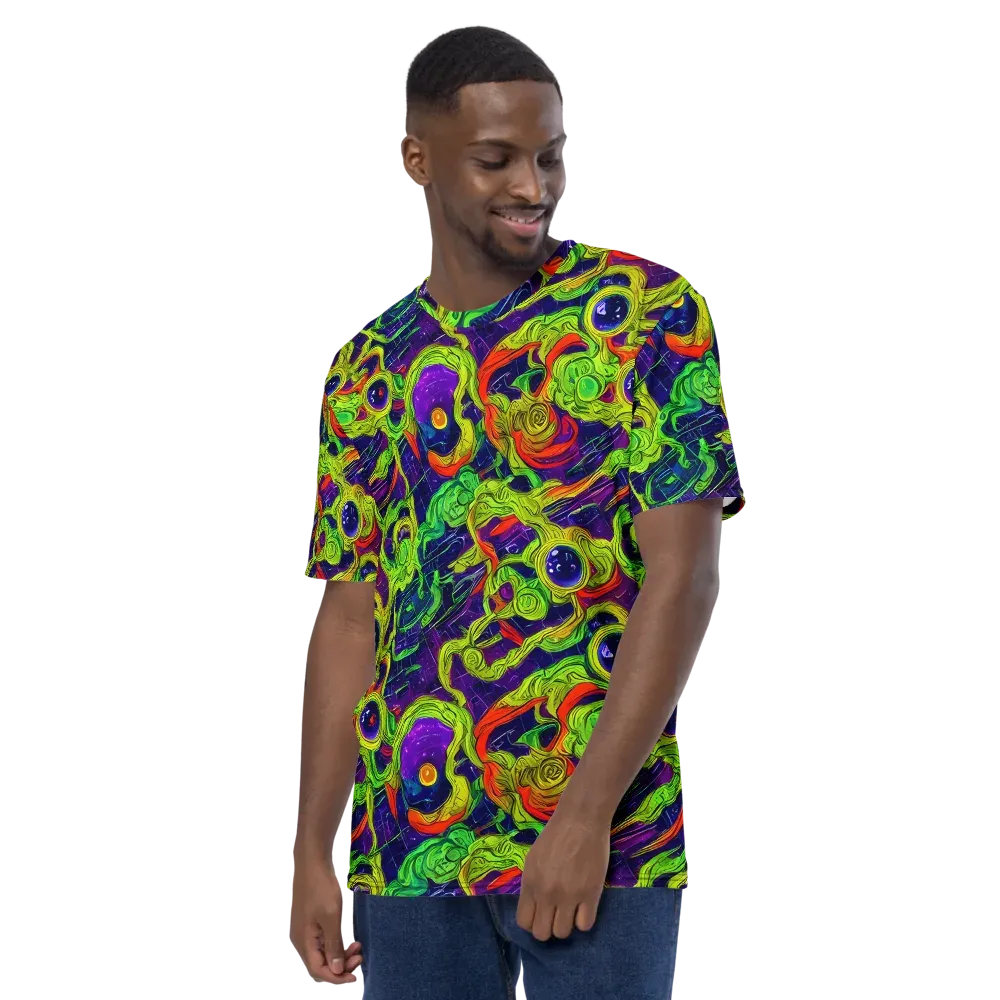 Infinite Arcade on Men's Crew Neck T-Shirt — Left