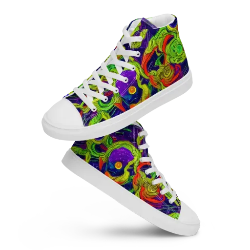 Infinite Arcade on a Men's High Top Canvas Shoes