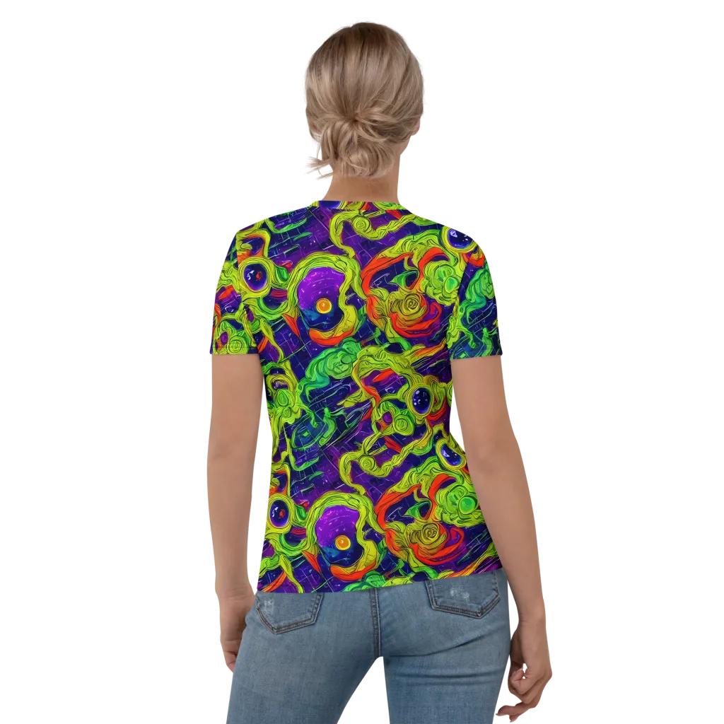 Infinite Arcade on Women's Crew Neck T-Shirt — Back