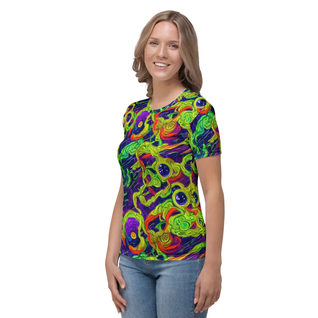 Infinite Arcade on Women's Crew Neck T-Shirt — Left