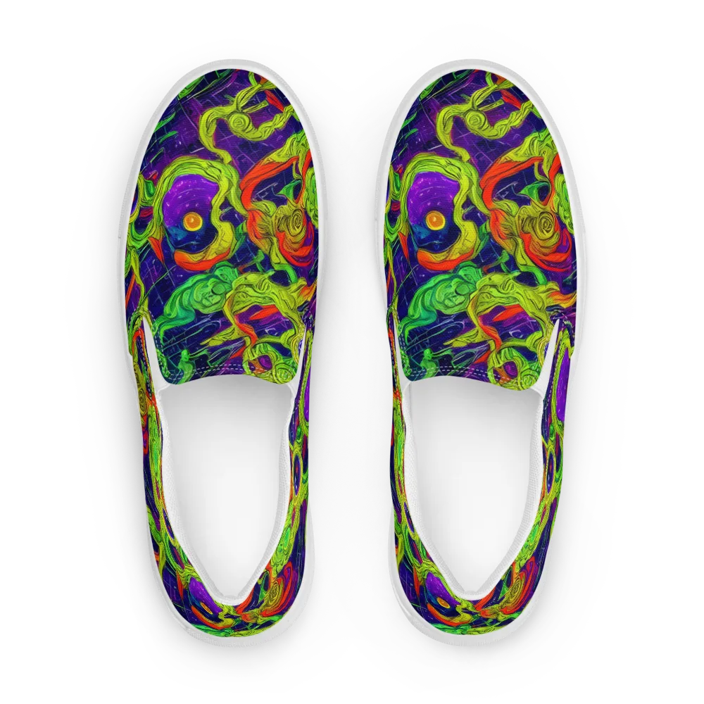 Infinite Arcade on Men's Slip-On Canvas Shoes — Front
