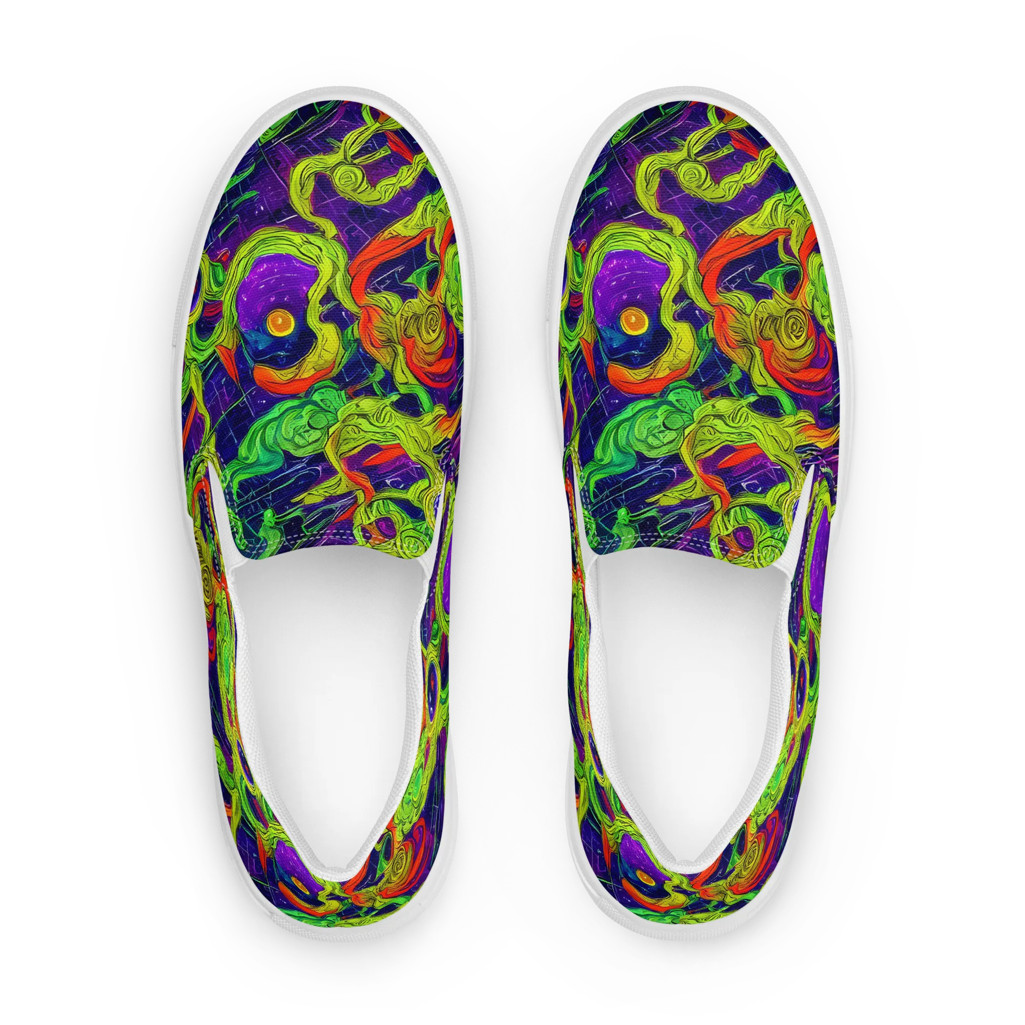 Infinite Arcade on Women's Slip-On Canvas Shoes — Front