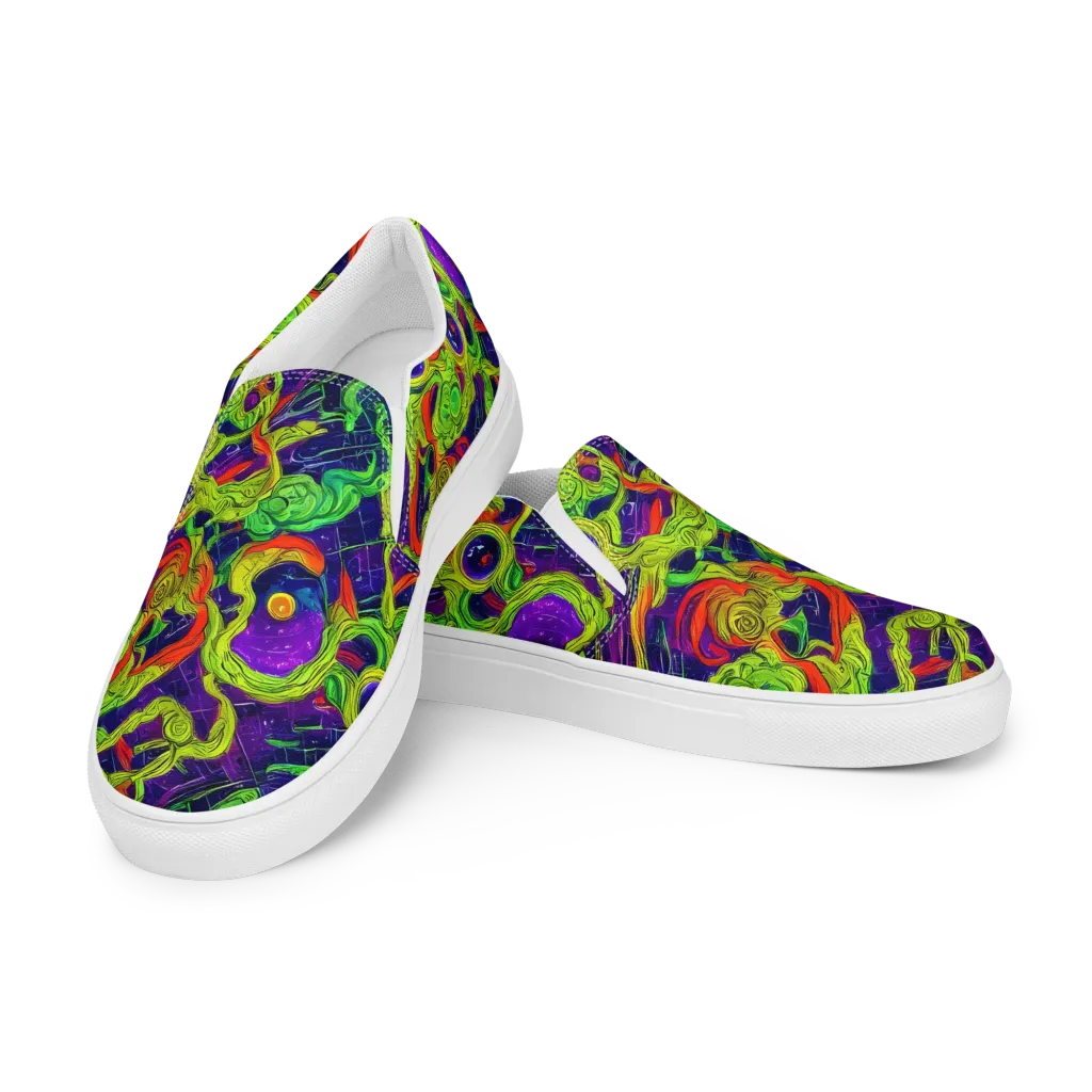 Infinite Arcade on Women's Slip-On Canvas Shoes — Left Front