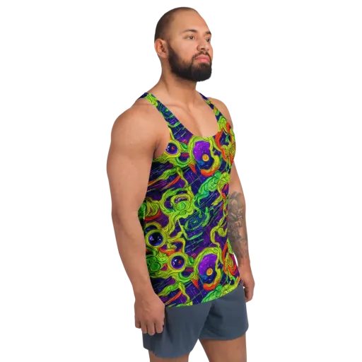 Infinite Arcade on a Men's Tank Top