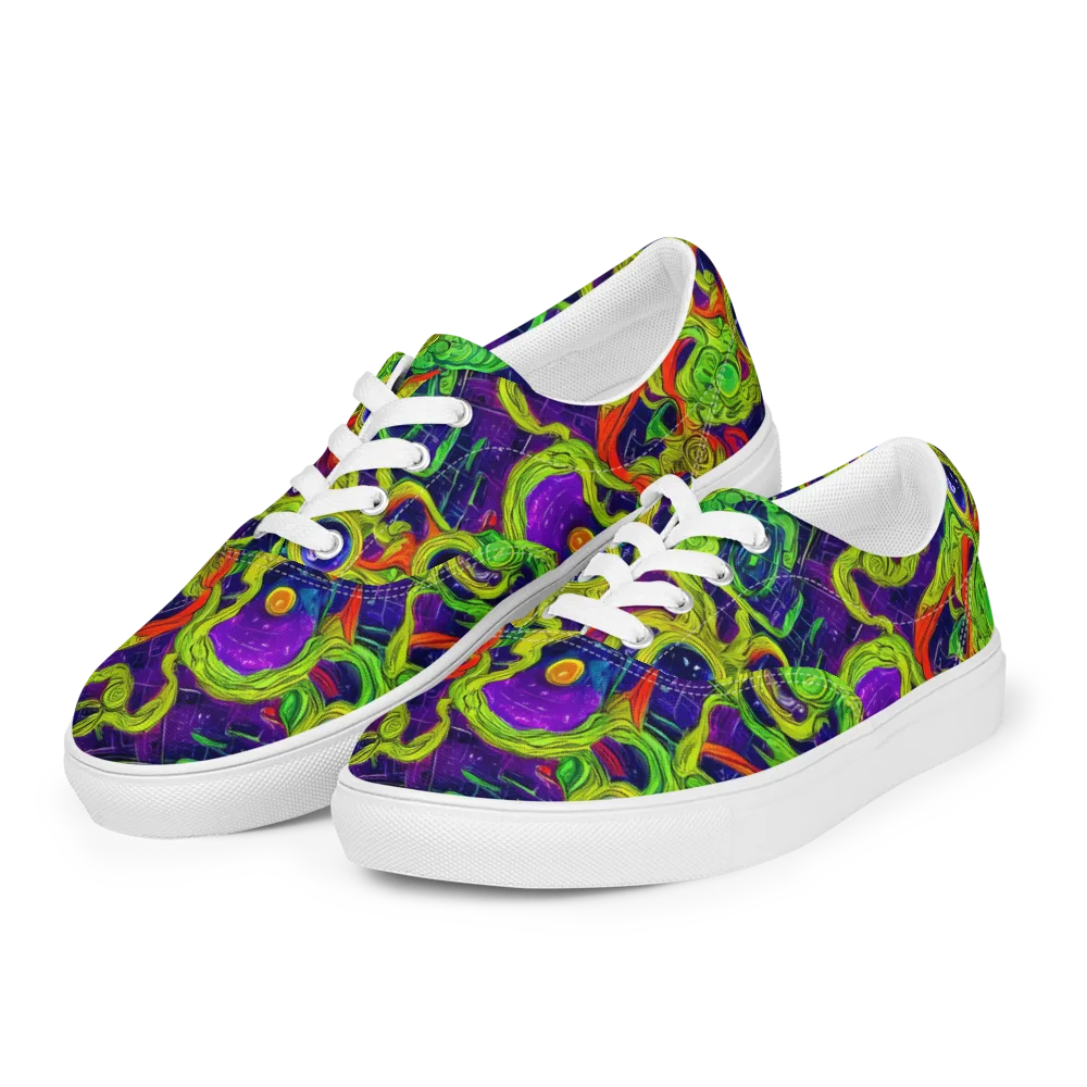 Infinite Arcade on Men's Lace-Up Canvas Shoes — Left Front
