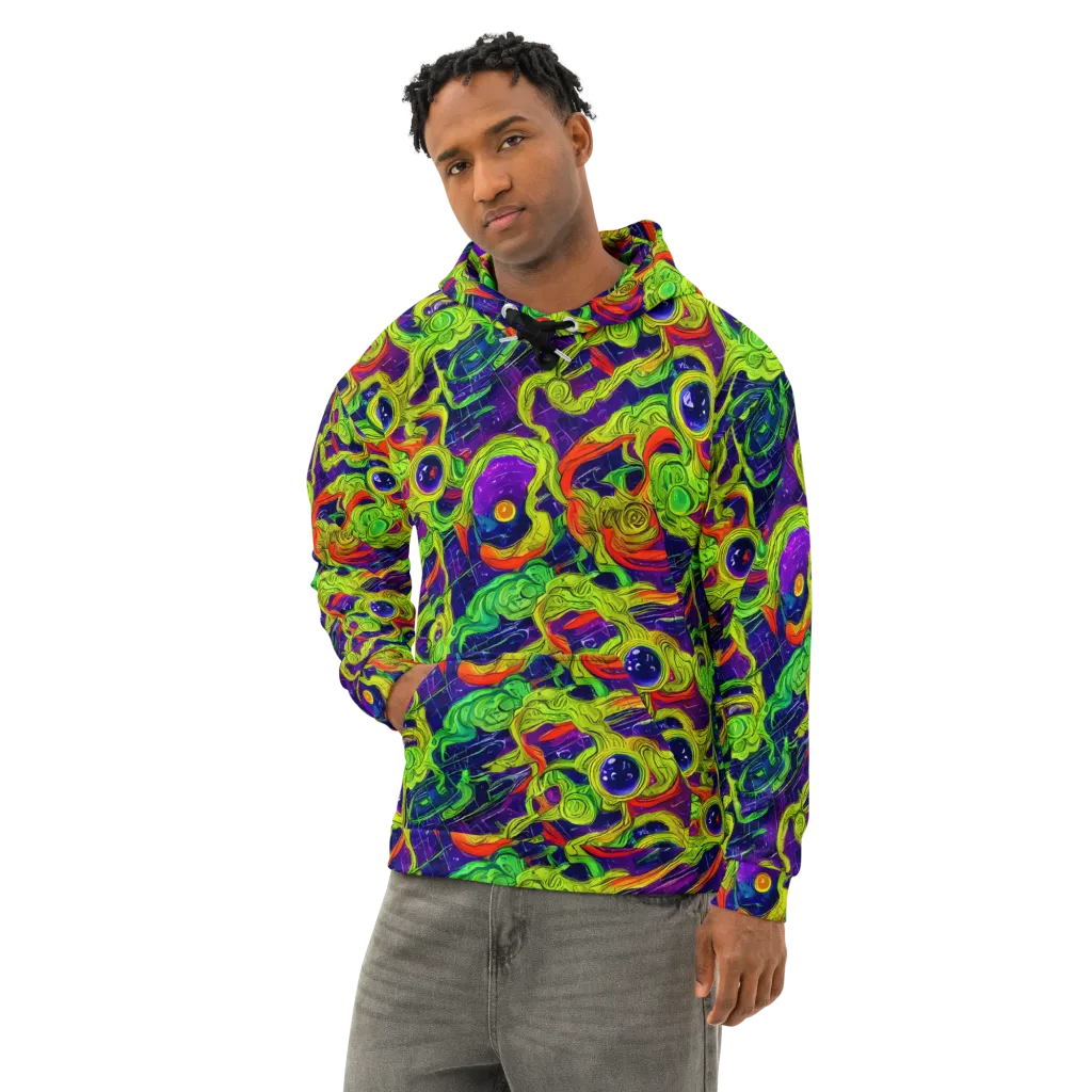 Infinite Arcade on Cotton Hoodie — Left Front