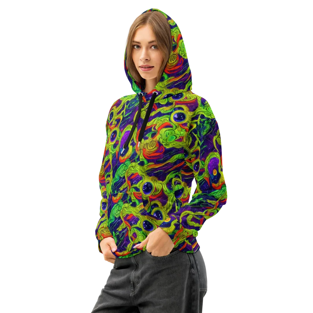 Infinite Arcade on Cotton Hoodie — Left Front