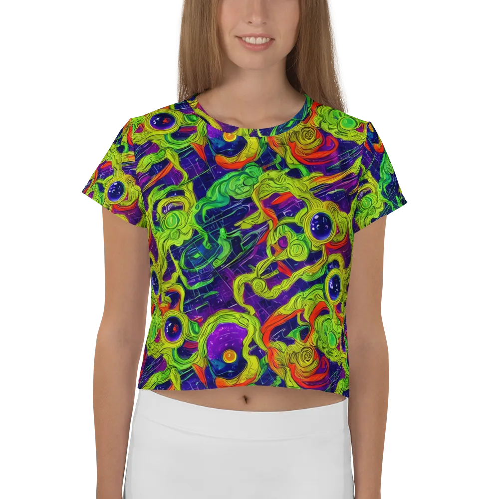 Infinite Arcade on Crop Tee — Front