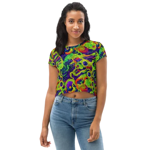 Infinite Arcade on a Crop Tee
