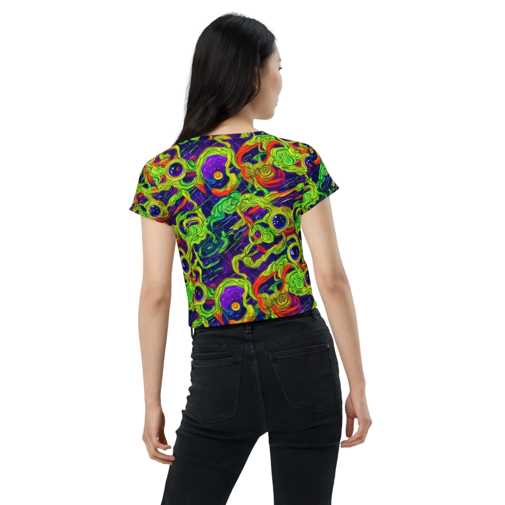 Infinite Arcade on Crop Tee — Back