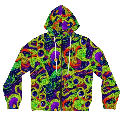 Infinite Arcade on a Women's Full-Zip Hoodie