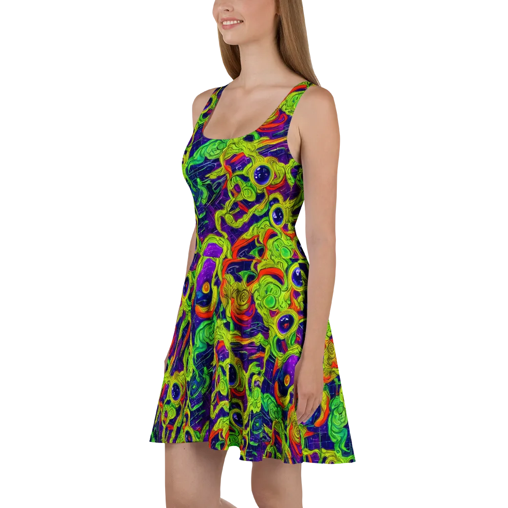 Infinite Arcade on Skater Dress — Left