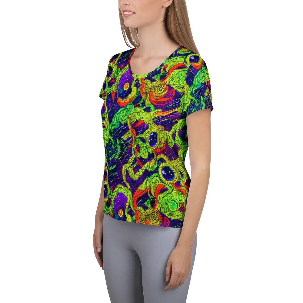 Infinite Arcade on Women's Athletic T-Shirt — Left