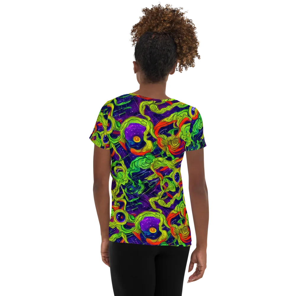 Infinite Arcade on Women's Athletic T-Shirt — Back