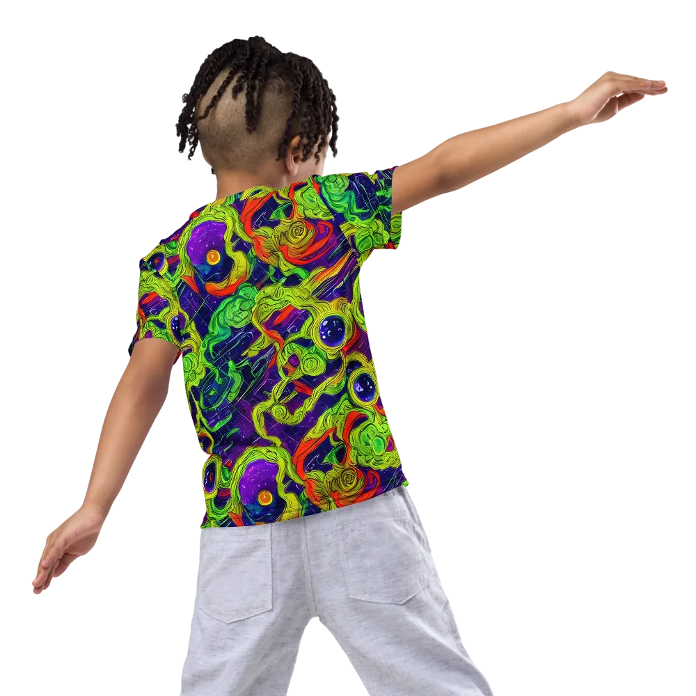 Infinite Arcade on Kids Crew Neck T-Shirt — Back