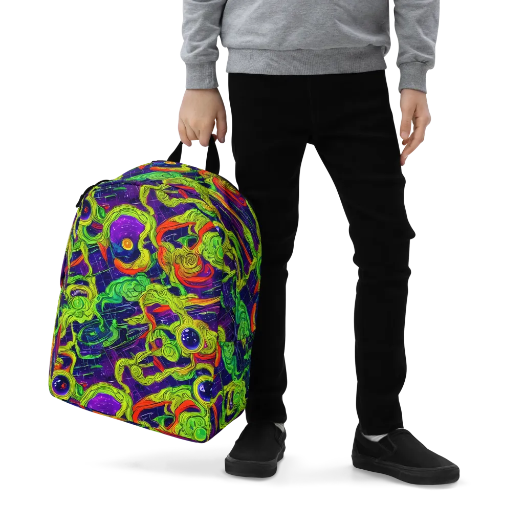 Infinite Arcade on Minimalist Backpack — Zoomed-in