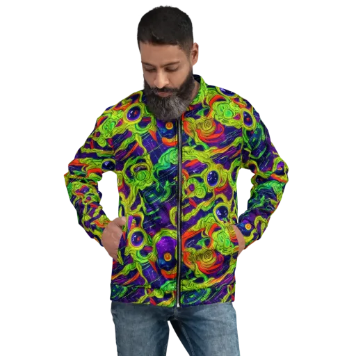 Infinite Arcade on a Bomber Jacket